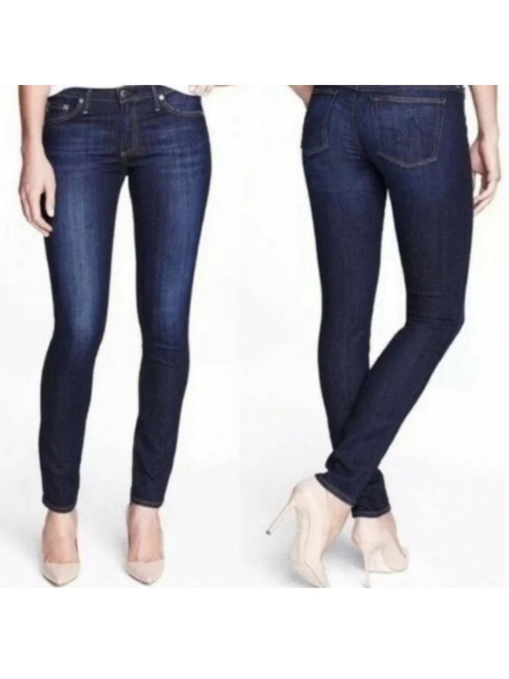 AG Adriano Goldschmied blue the Stilt Cigarette Leg denim jeans Sz 29